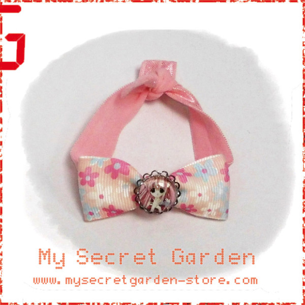 Elfen Lied Lucy Anime Cabochon Hair Bows Hair Ties Bobbles