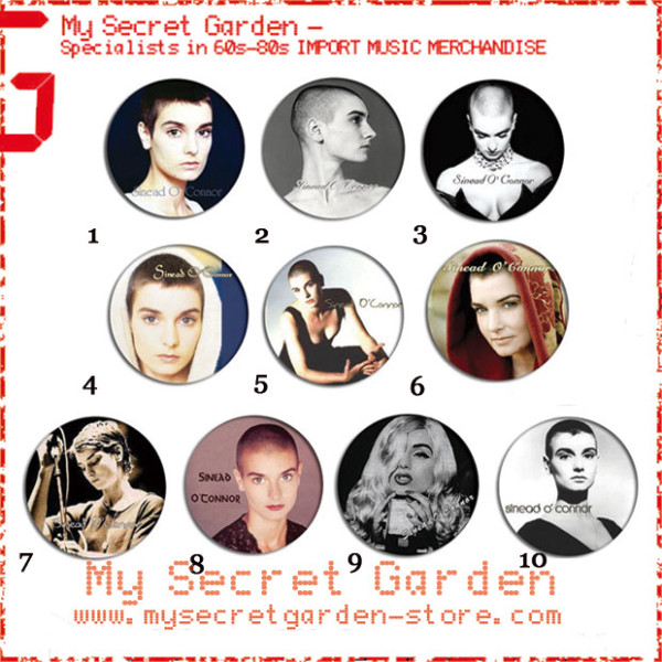 Sinead O Connor Portrait Pinback Button Badge Set 1a Or Hair