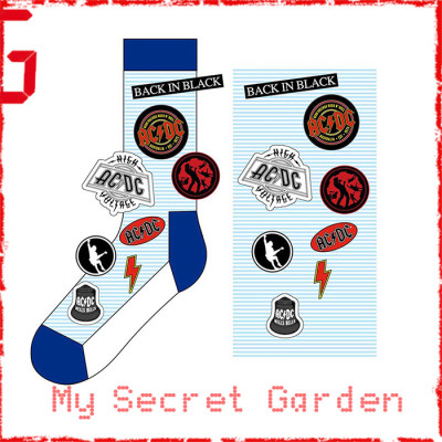 AC/DC - Icons Official Unisex Ankle Socks  ( UK Size 7 - 11) ***READY TO SHIP from Hong Kong***