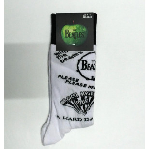 The Beatles - Albums Monochrome Official Unisex Ankle Socks  ( UK Size 7 - 11) ***READY TO SHIP from Hong Kong***