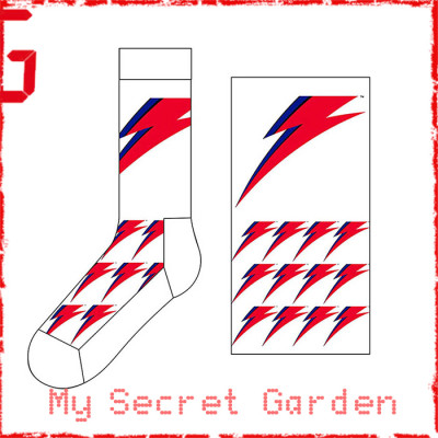 David Bowie - Flash Official Unisex Ankle Socks  ( UK Size 7 - 11) ***READY TO SHIP from Hong Kong***