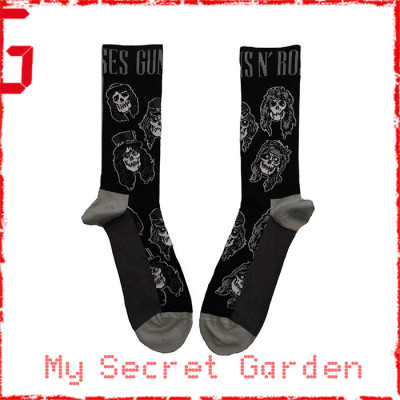 Guns N' Roses - Skulls Band Monochrome Official Unisex Ankle Socks  ( UK Size 7 - 11) ***READY TO SHIP from Hong Kong***
