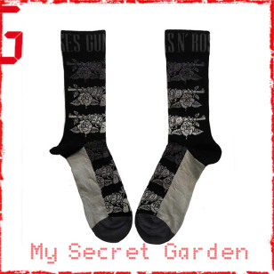Guns N' Roses - Monochrome Pistols Official Unisex Ankle Socks  ( UK Size 7 - 11) ***READY TO SHIP from Hong Kong***
