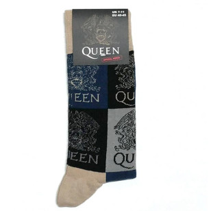 Queen - Crest Blocks Official Unisex Ankle Socks  ( UK Size 7 - 11) ***READY TO SHIP from Hong Kong***