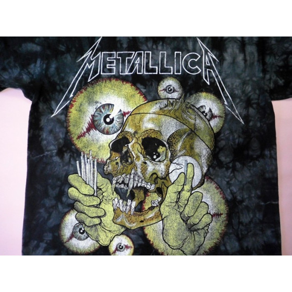 metallica the shortest straw tie dye t shirt