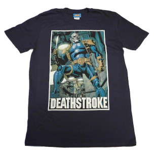 Deathstroke - Unmasked, Justice League Official Fitted Jersey DC Comics T Shirt ( Men M ) ***READY TO SHIP from Hong Kong***