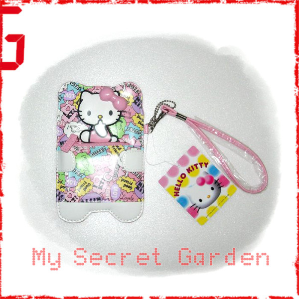 Hello Kitty Comic Pattern With Pink 3d Bow Official Cell Phone Case Purse Nwt